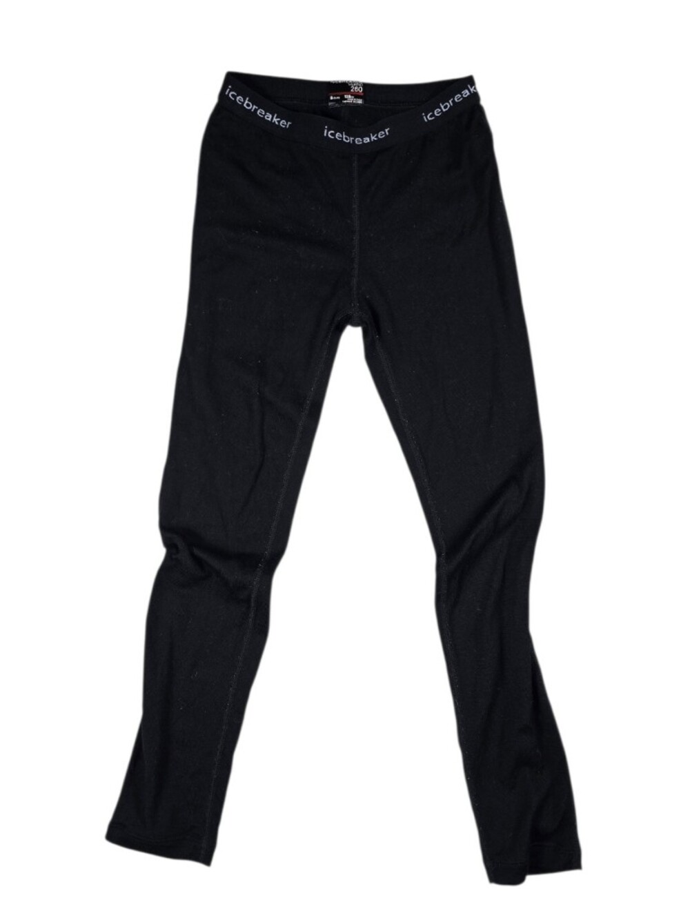 Icebreaker Merino 260 Tech Thermal Leggings First Layer Black Kids 8